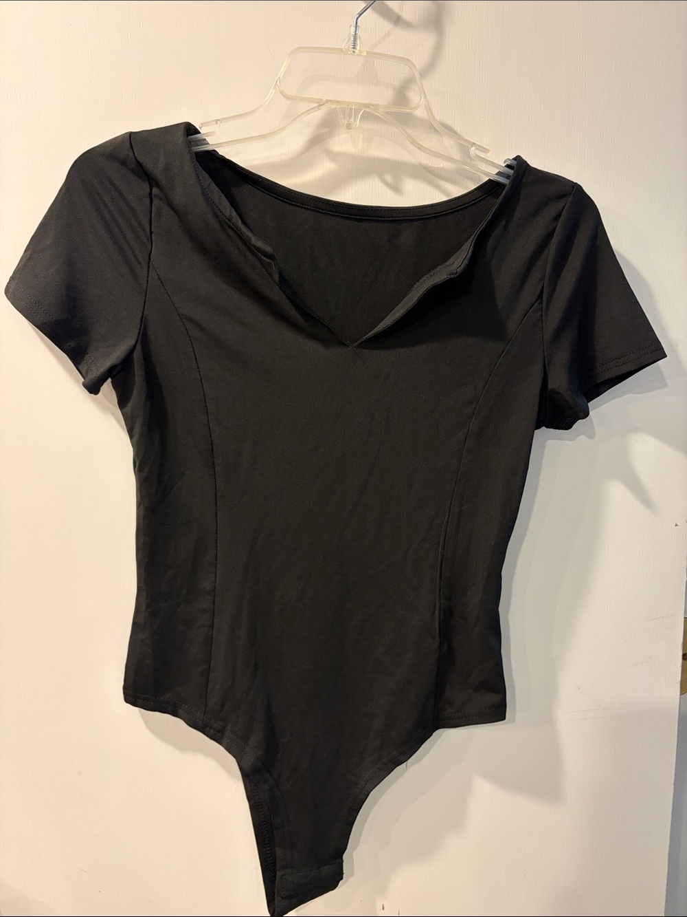 Black Short Sleeve Bodysuit Top - Unbranded size Small short sleeve